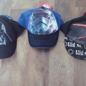 STAR WARS 3HAT LOT BUNDLE HAT‎ CAP VINTAGE 00S Y2K M1 KIDS YOUTH